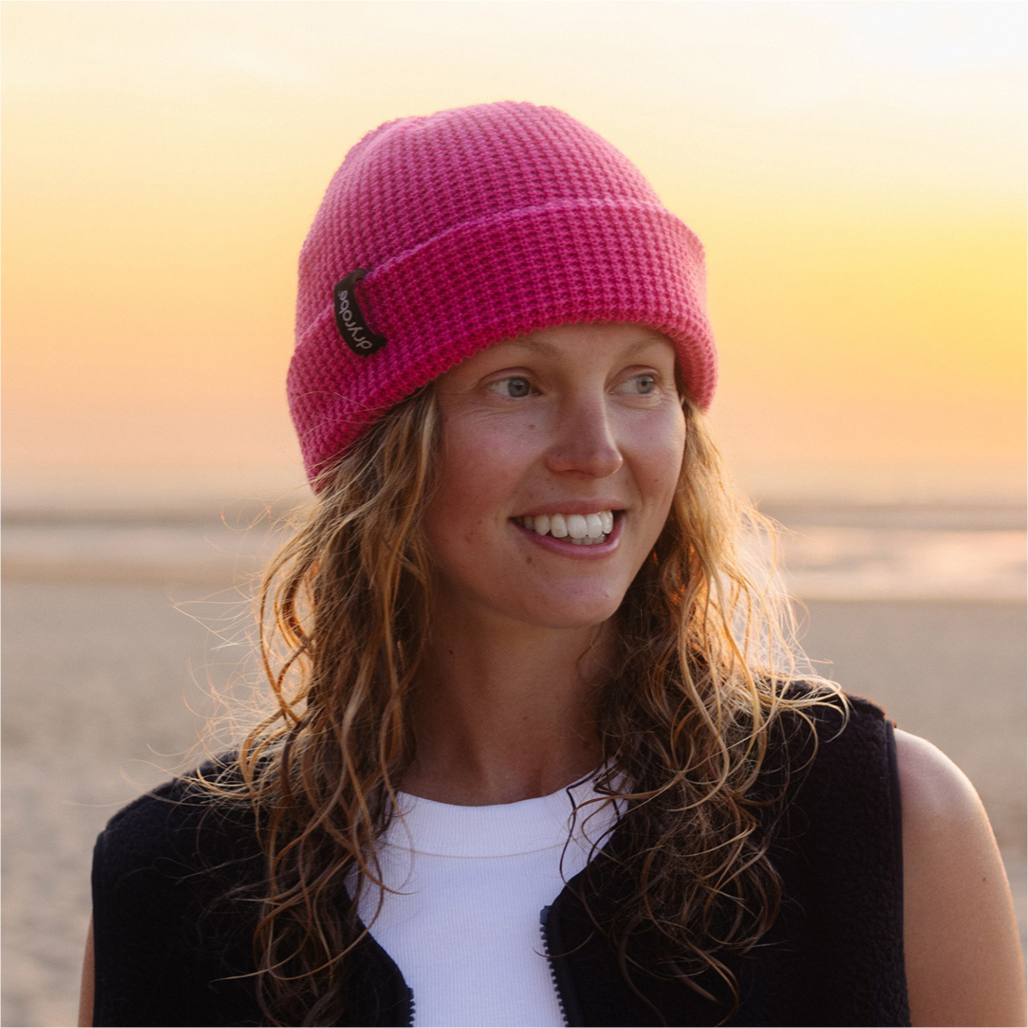 2026 Dryrobe Waffle Beanie DBNEWAFF - Pink